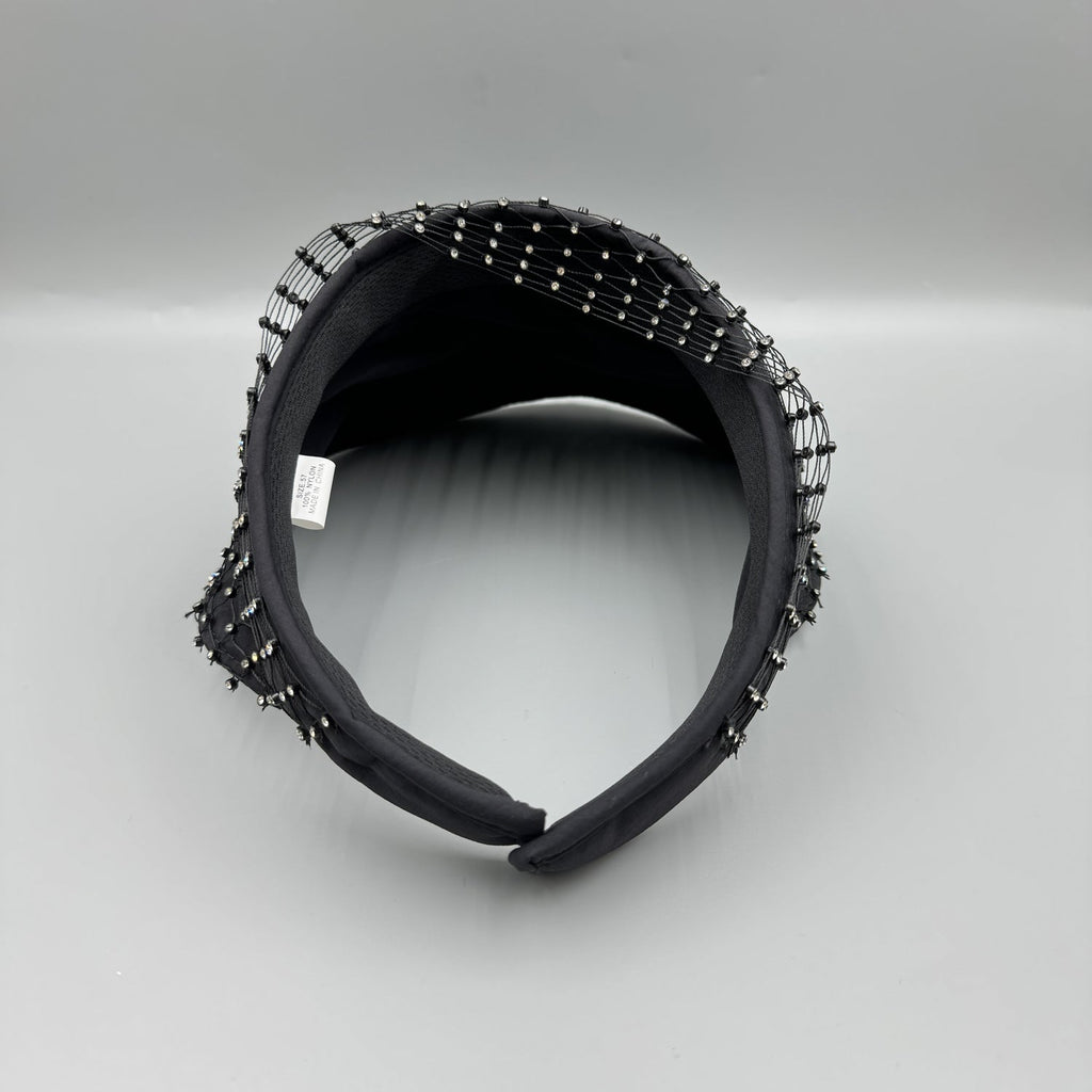 Mesh Rhinestone Visor Cap C0811
