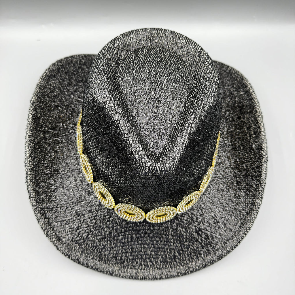 Sequin Rhinestone Cowgirl Hat C0829