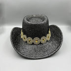 Sequin Rhinestone Cowgirl Hat C0829