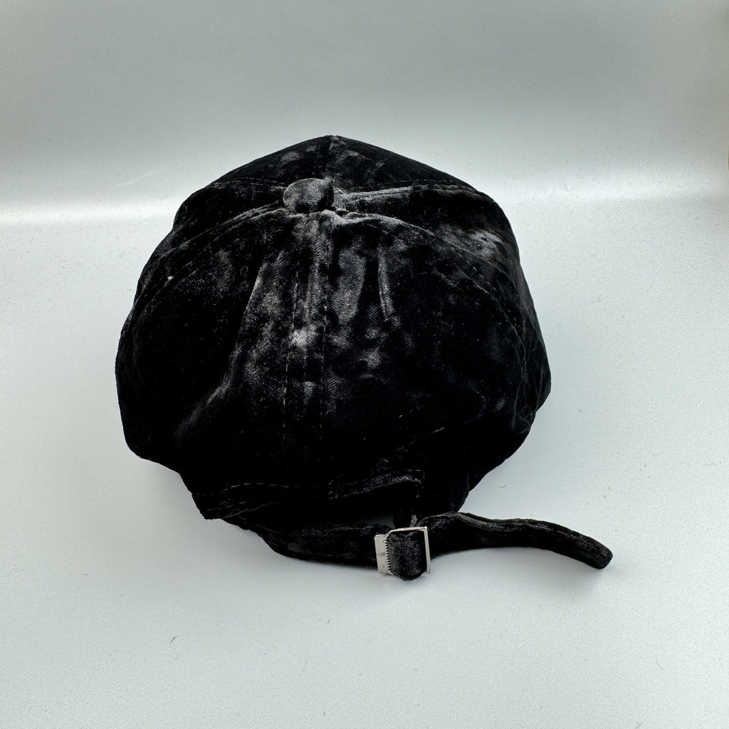 Velvet Fabric Geometry Rhinestone Chains Cap Hat C0847