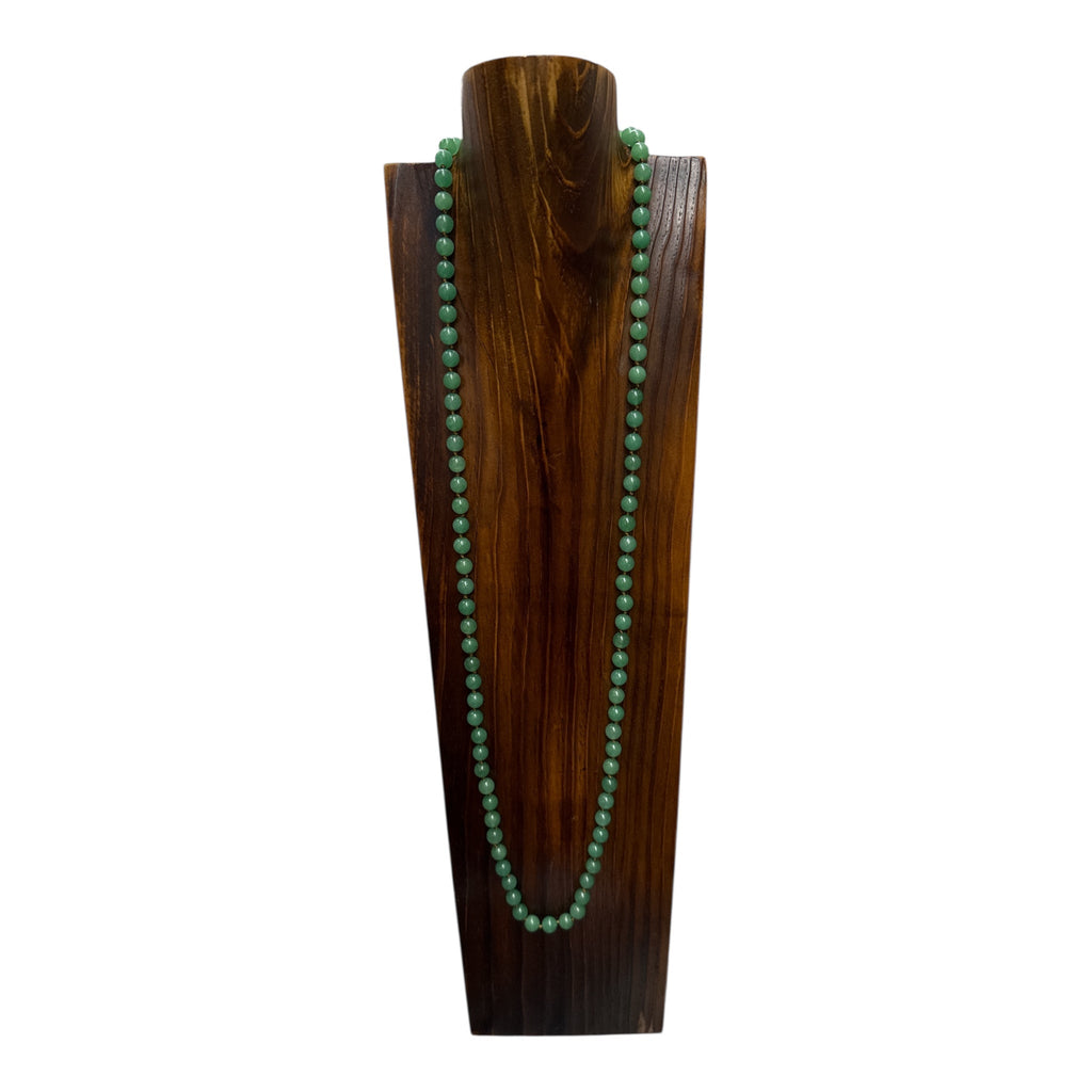 Colored Green Jade Stone Necklace N3180 - view 2