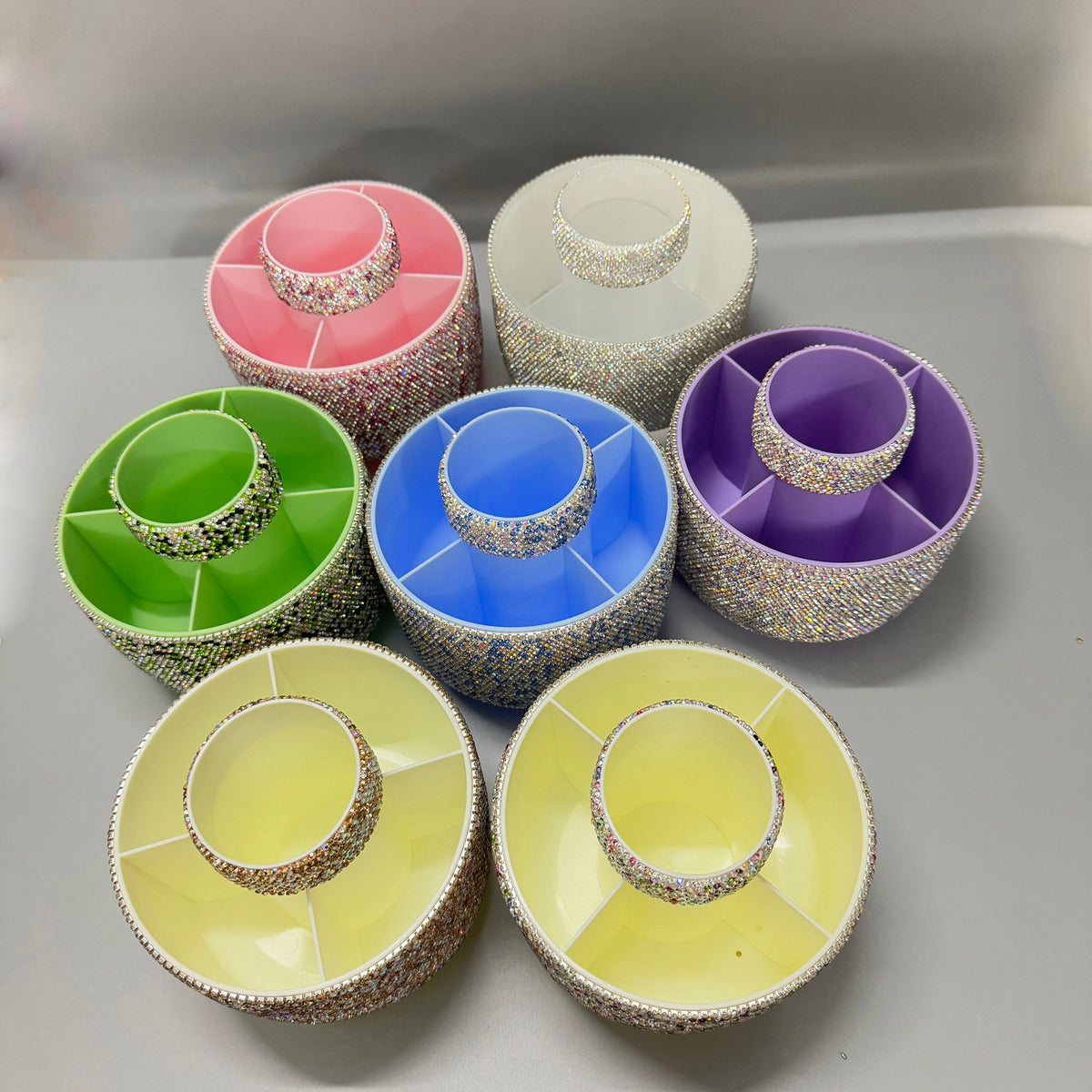 Ceramic Rhinestone Makeup Brush Rotatable Holder 5 Slot CR0001 - view 10