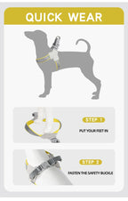 Ceramic Rhinestone Y Shaped Pet Harness Chest Strap CR0003 - Black
