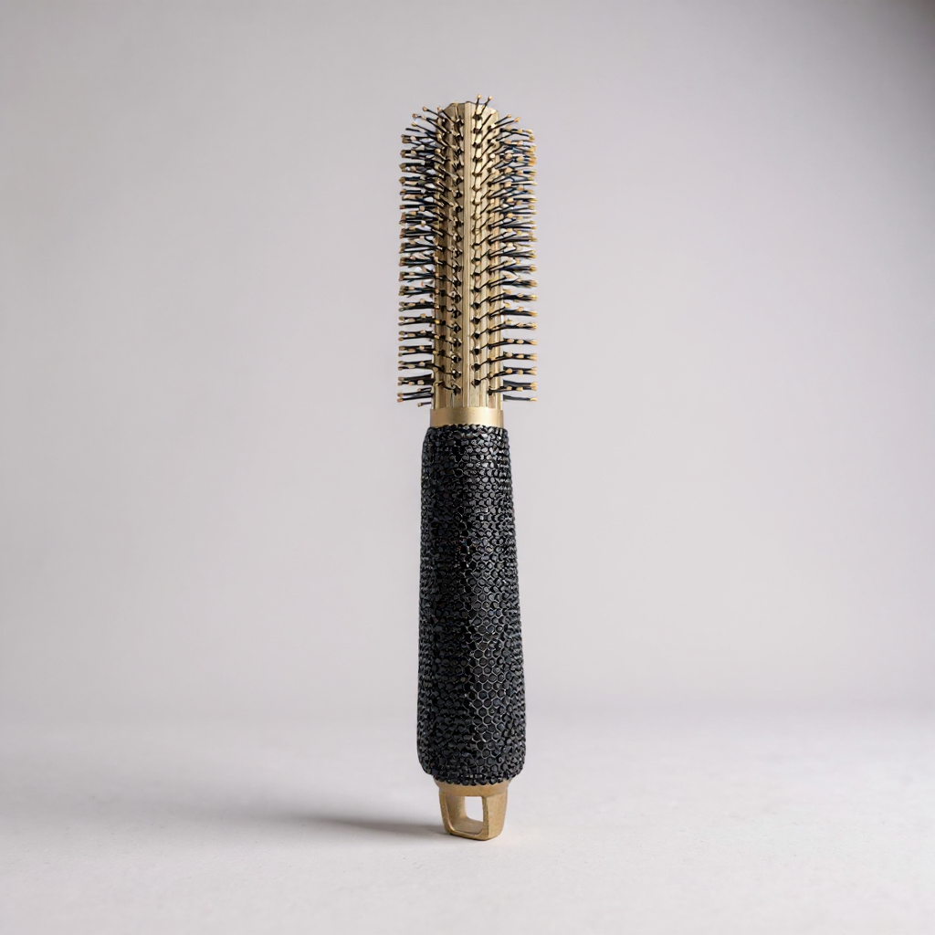 Ceramic Rhinestone Round Hair Brush CR0008