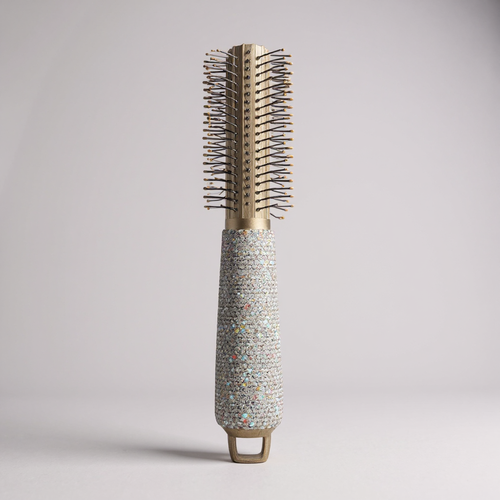 Ceramic Rhinestone Round Hair Brush CR0008