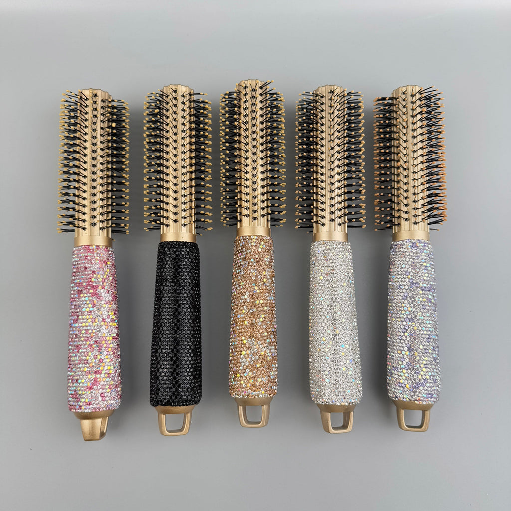 Ceramic Rhinestone Round Hair Brush CR0008