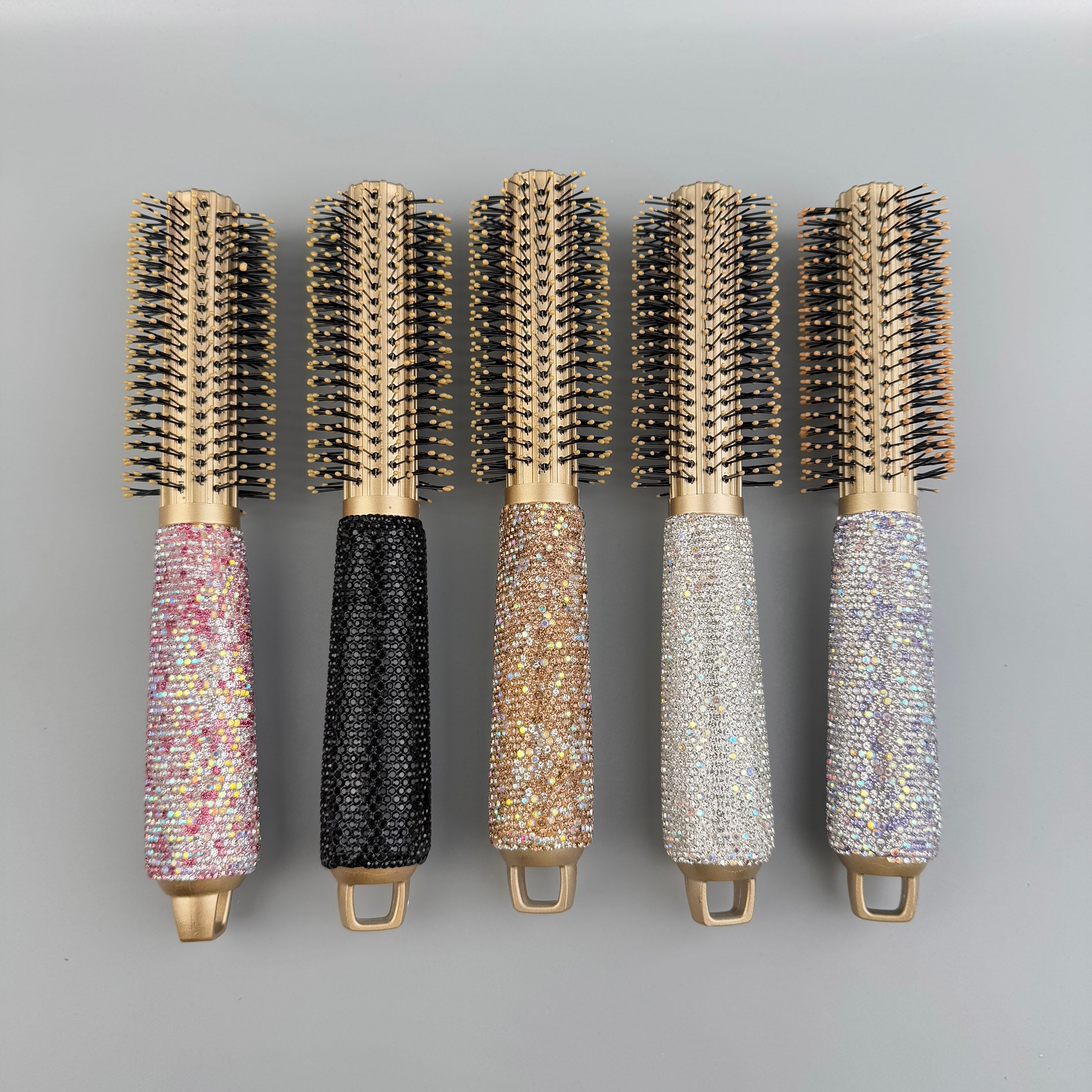 Ceramic Rhinestone Round Hair Brush CR0008