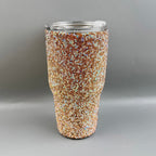 Ceramic Rhinestone Stainless Steel Thermos Mug 30oz CR0013