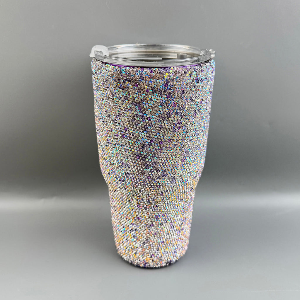 Ceramic Rhinestone Stainless Steel Thermos Mug 30oz CR0013