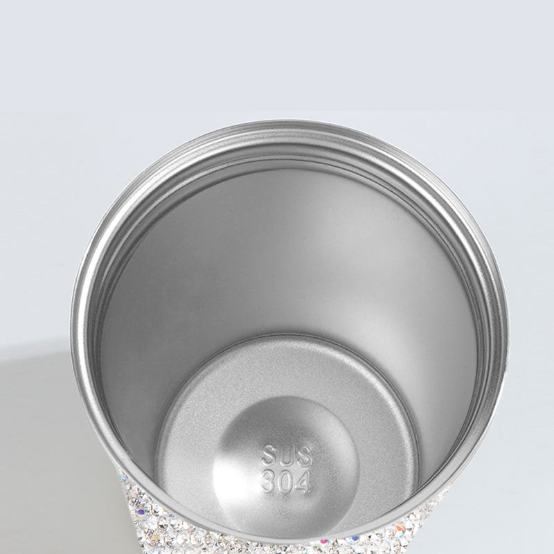 510ml Stainless Steel Ceramic Rhinestone Mug CR0014