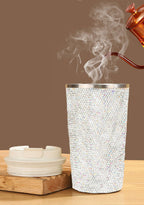 510ml Stainless Steel Ceramic Rhinestone Mug CR0014