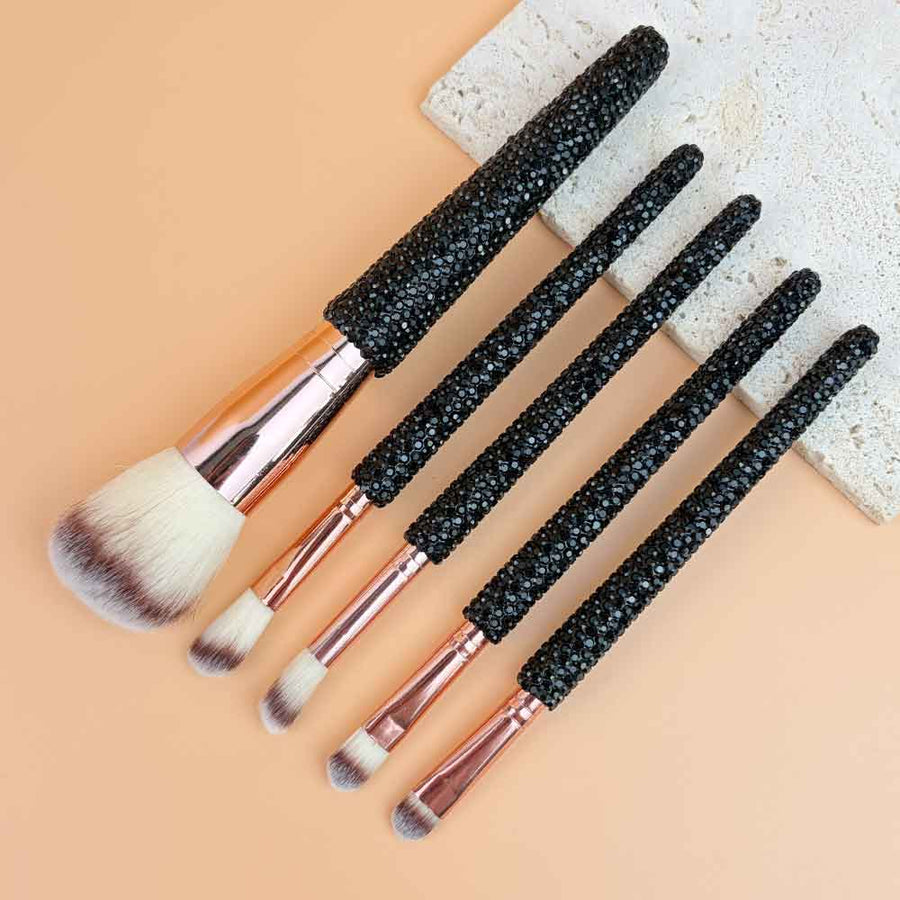5-Piece Ceramic Rhinestone Makeup Brush Set CR0016