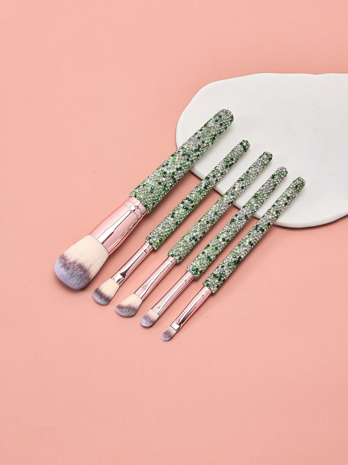 5PCS Ceramic Rhinestone Make Up Brush Set CR0016