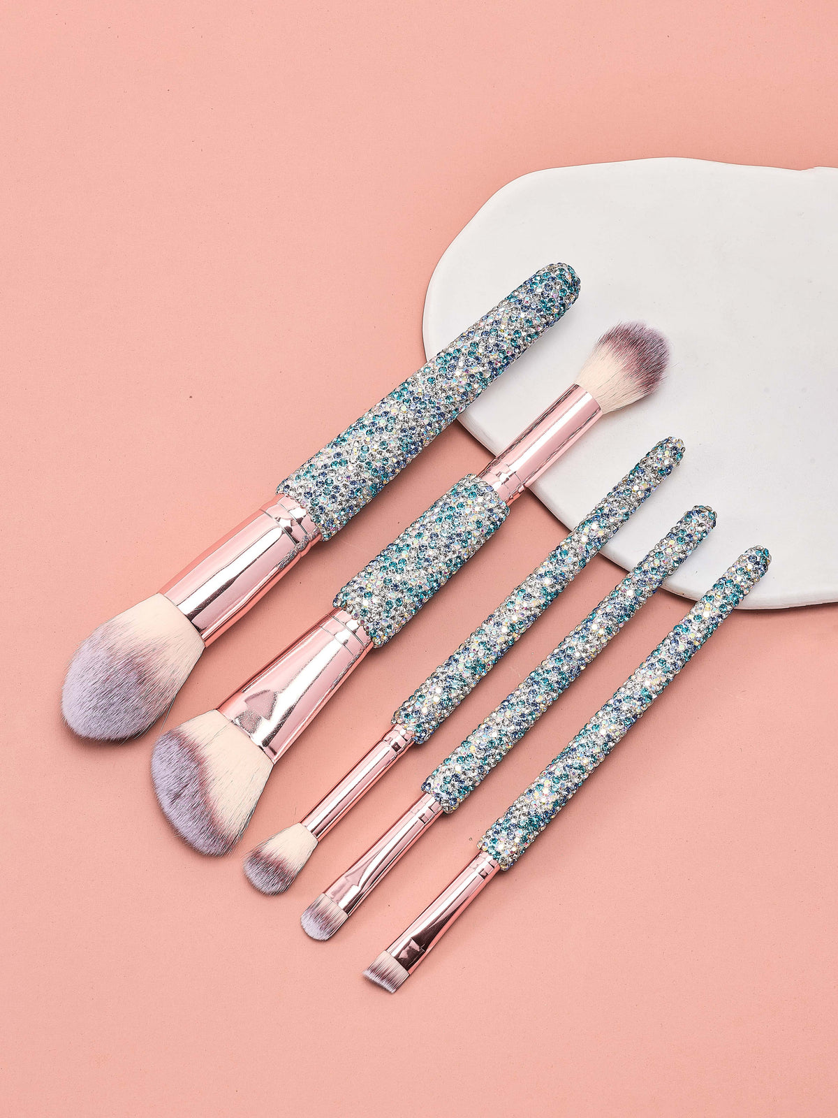 5PCS Ceramic Rhinestone Make Up Brush Set CR0017