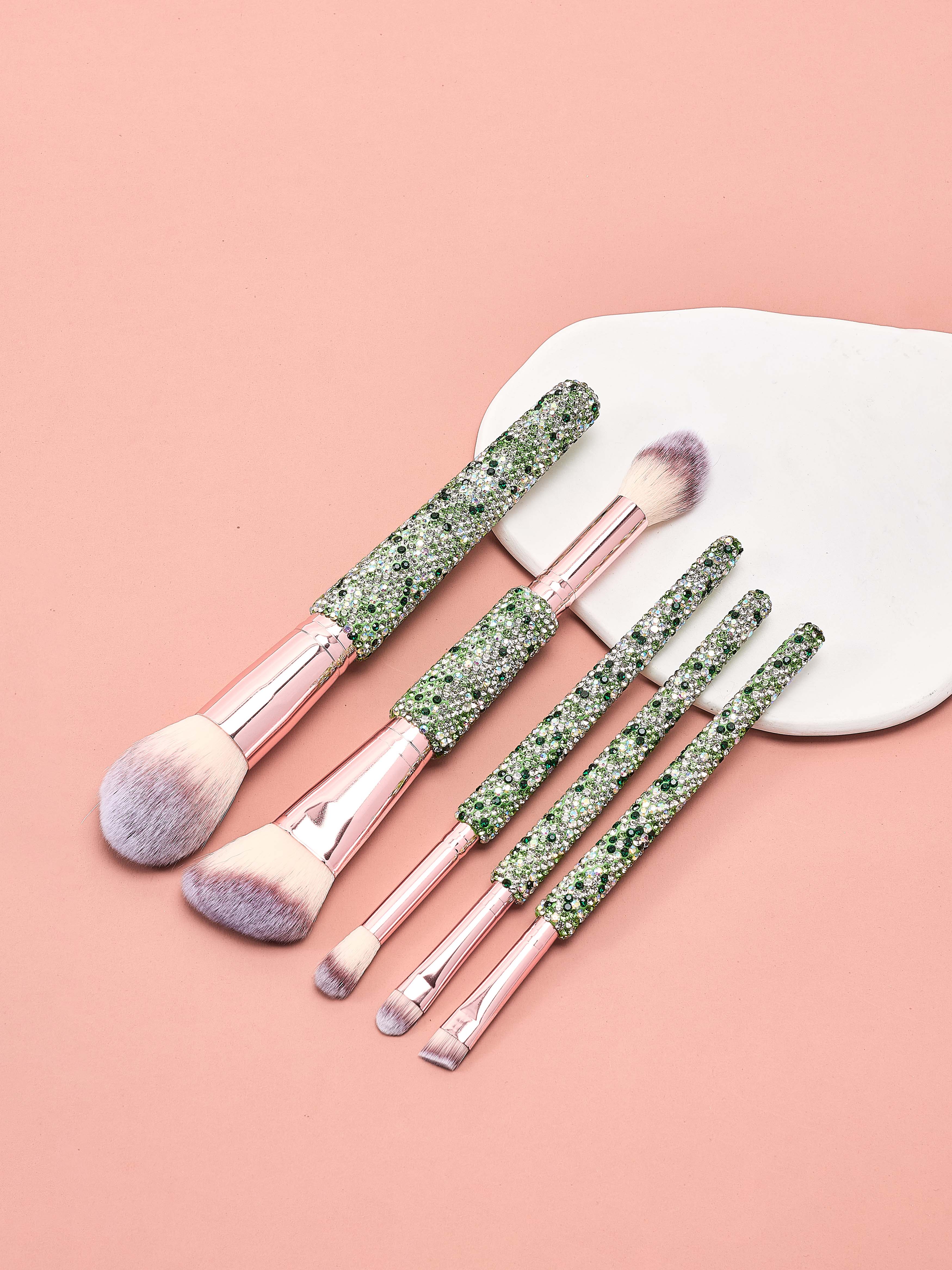 5PCS Ceramic Rhinestone Make Up Brush Set CR0017