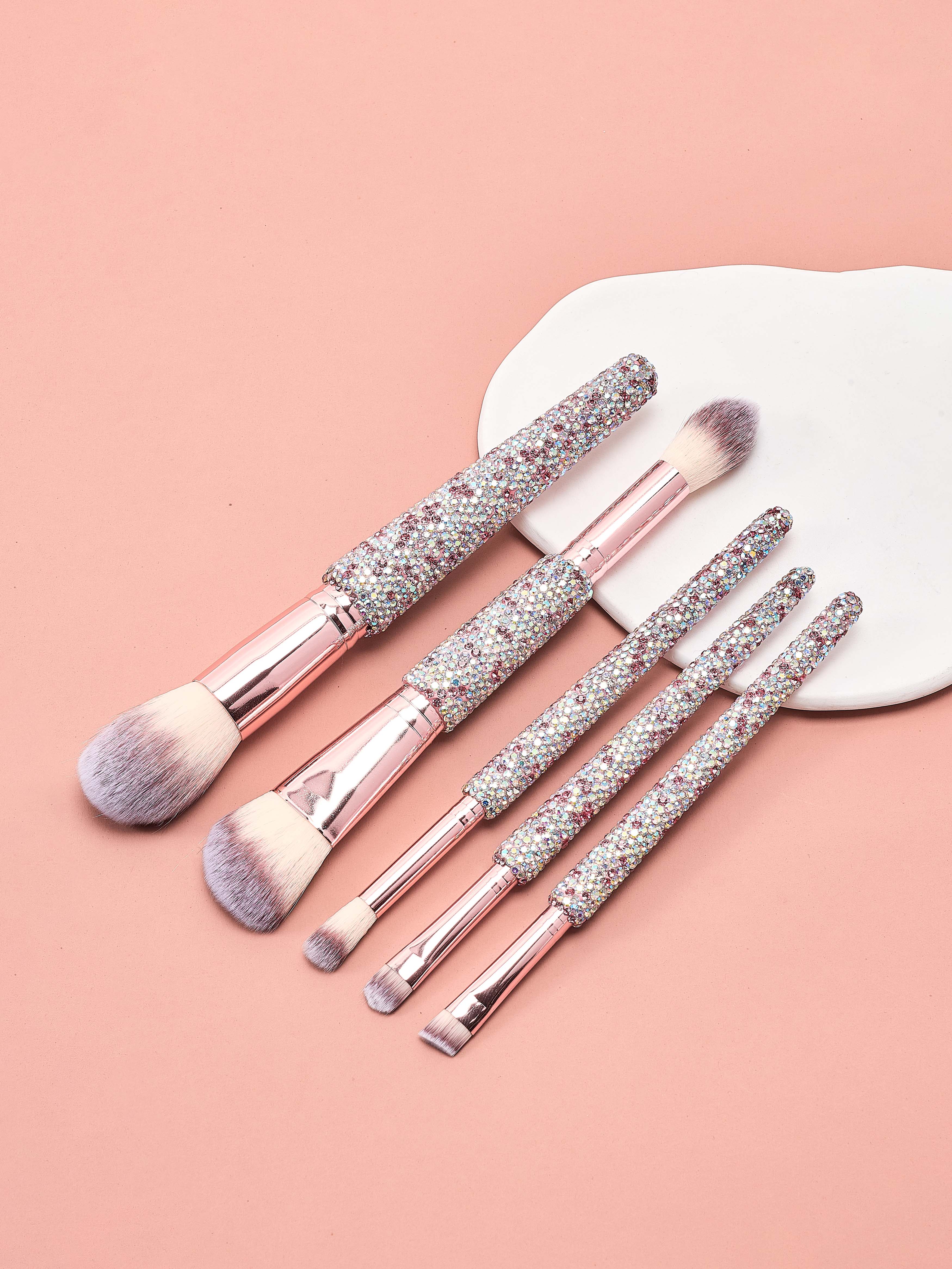 5PCS Ceramic Rhinestone Make Up Brush Set CR0017