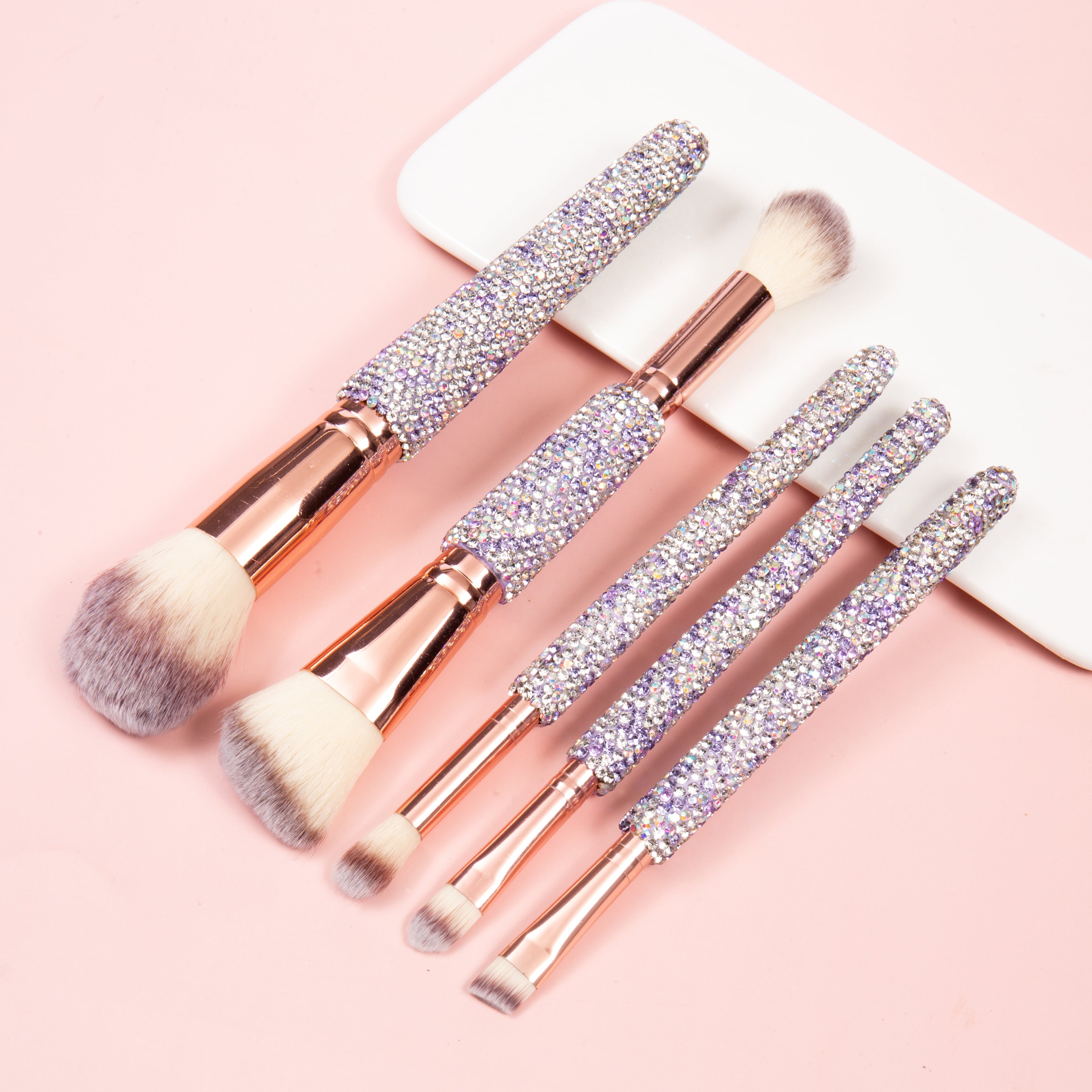 5PCS Ceramic Rhinestone Make Up Brush Set CR0017