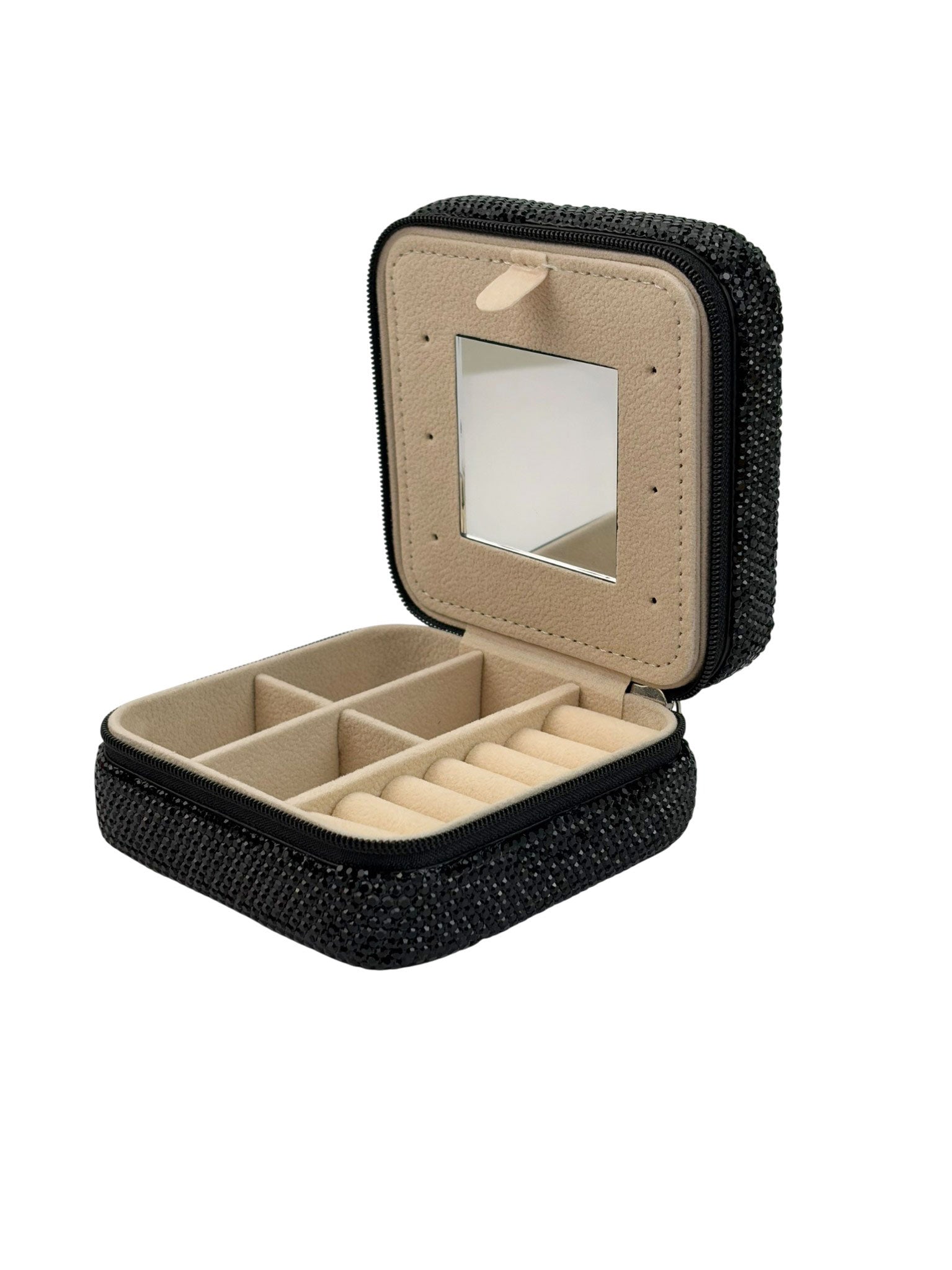 Ceramic Rhinestone Traveling Jewelry Box CR0025