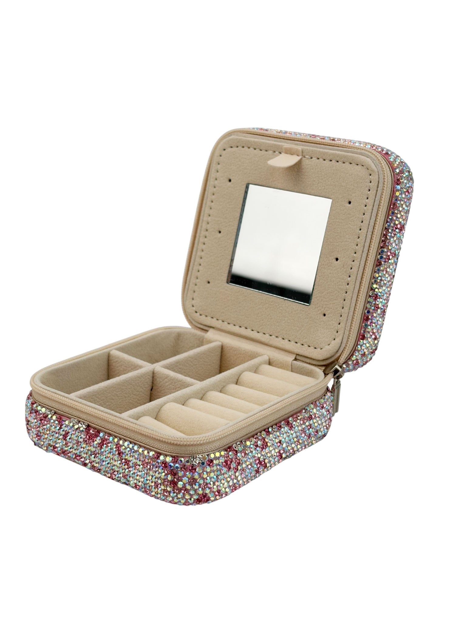 Ceramic Rhinestone Traveling Jewelry Box CR0025