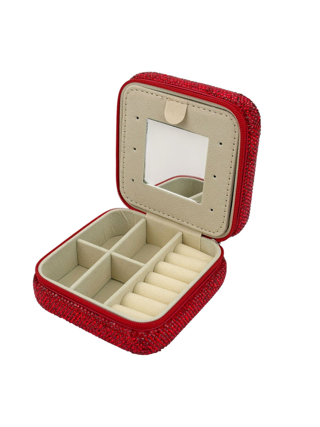 Ceramic Rhinestone Travel Jewelry Box CR0025 - view 7