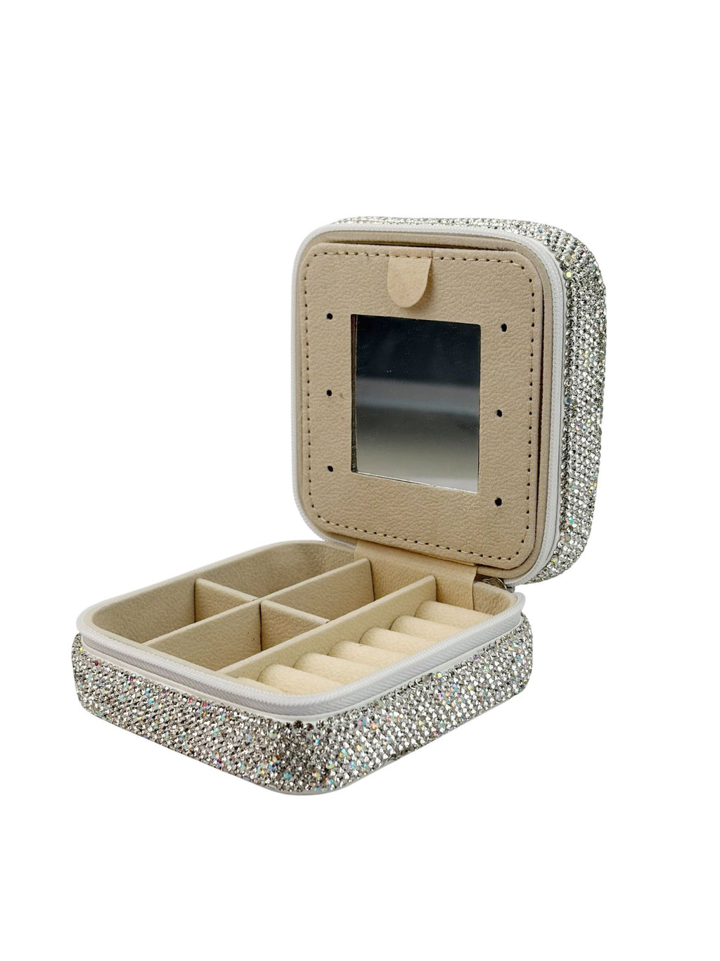 Ceramic Rhinestone Travel Jewelry Box CR0025 - view 6