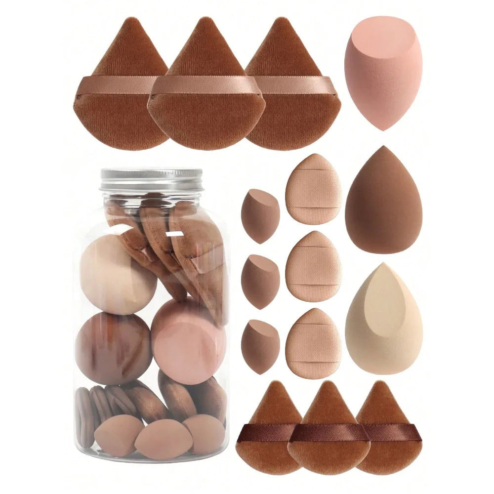 Ceramic Rhinestone 15 PCS Make Up Sponge Set CR0036