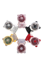 Ceramic Rhinestone Bear Fan CR0056