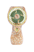 Ceramic Rhinestone Cat Hand Held Fan CR0057
