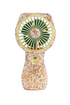 Ceramic Rhinestone Cat Hand Held Fan CR0057