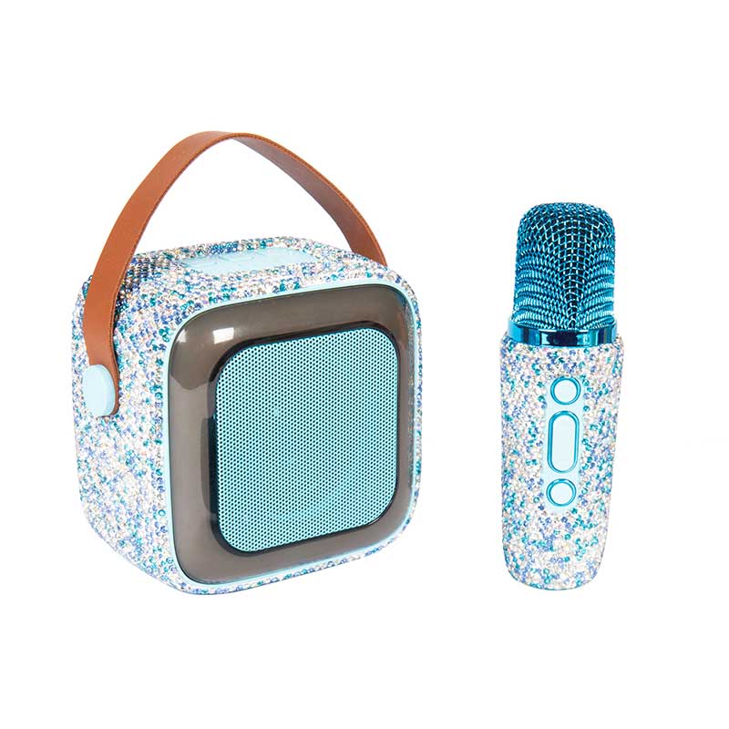 Ceramic Rhinestone Portable Speaker Microphone Set CR0114
