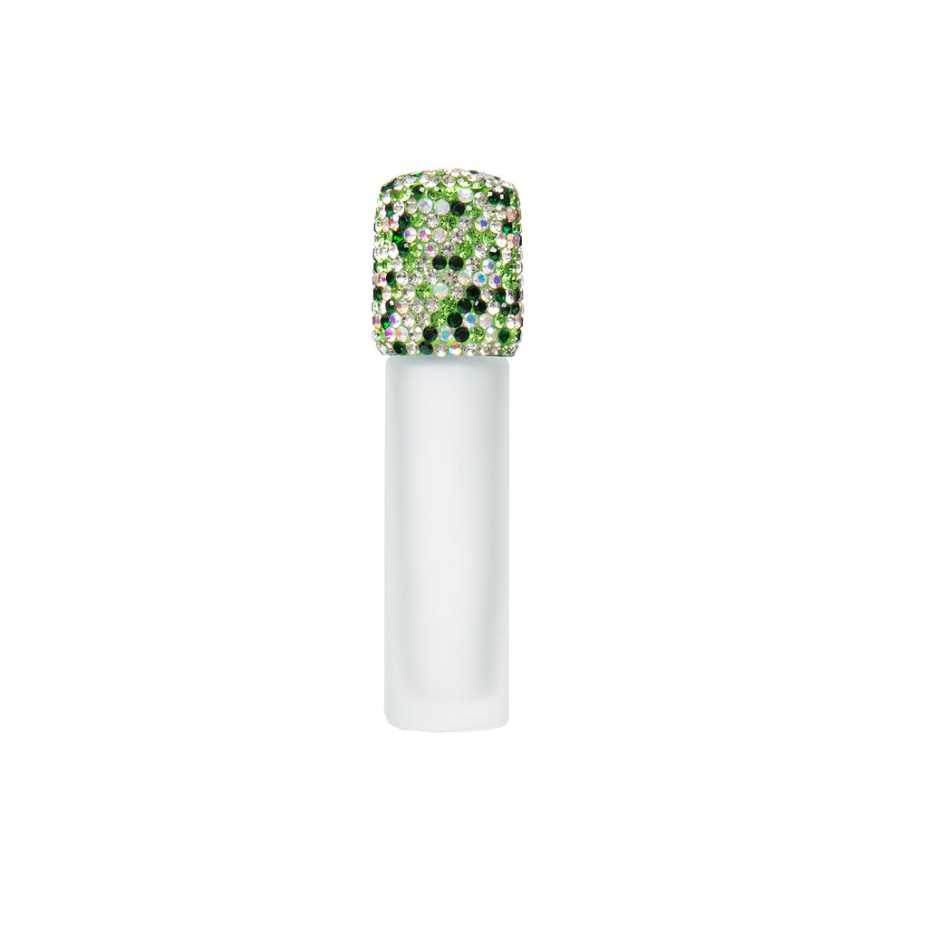 10 mL Ceramic Rhinestone Essential Oil Bottle CR0091 - Green