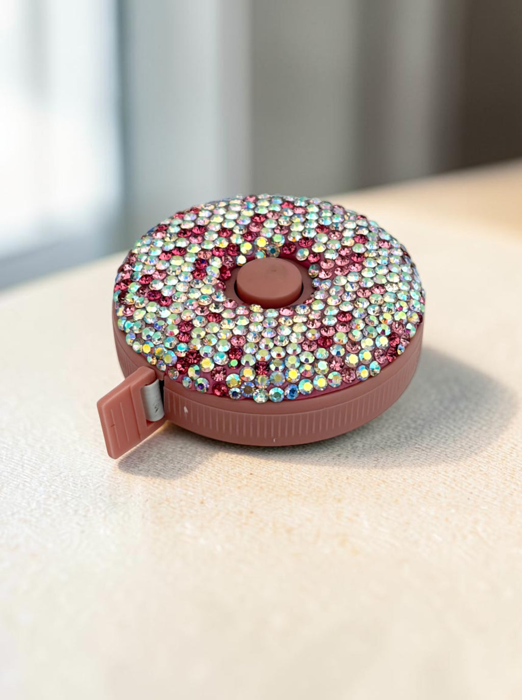 Light Ceramic Rhinestone Tape Measure CR0092