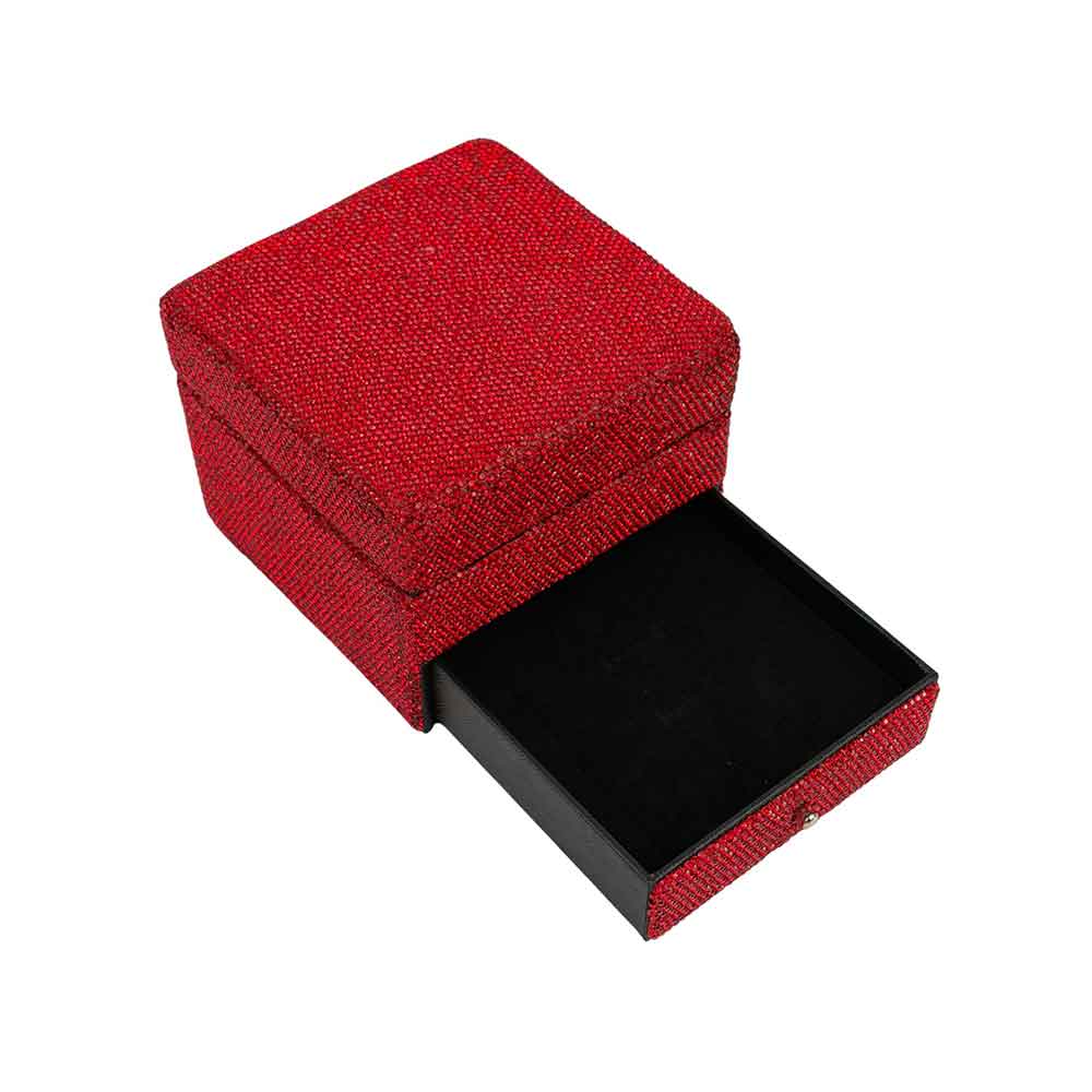 Ceramic Rhinestone Square Jewelry Box CR0100