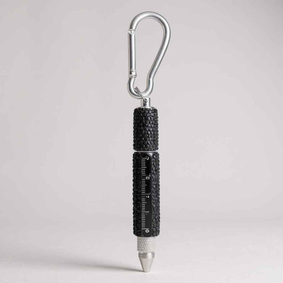 Multi Functional Pen Stylus and Tools Ceramic Rhinestone Keychain CR0113
