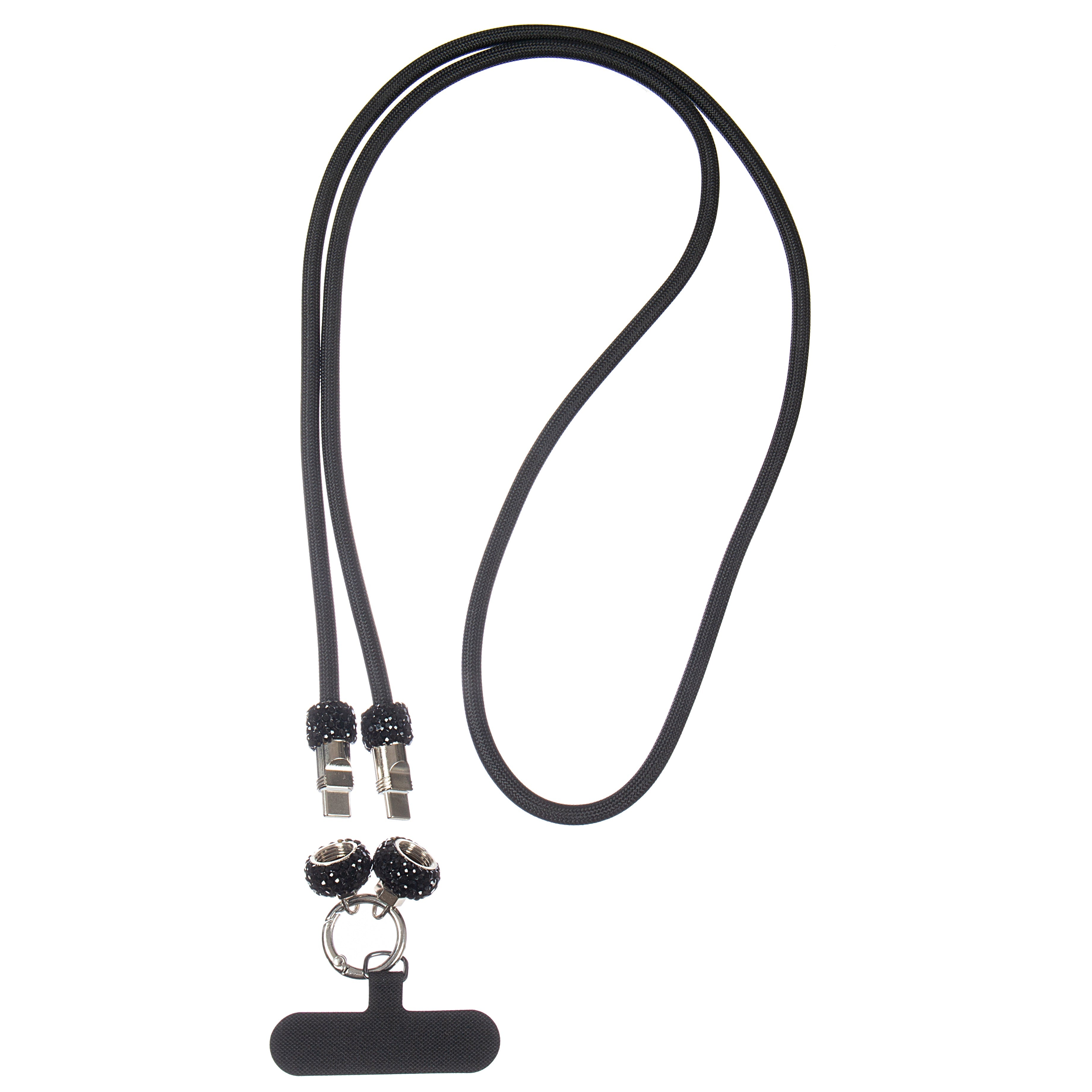Phone Ceramic Rhinestone Lanyard Charging Type-C TO Type-C CR0117