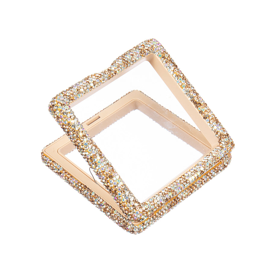 Square Ceramic Rhinestone Jewelry Box CR0130