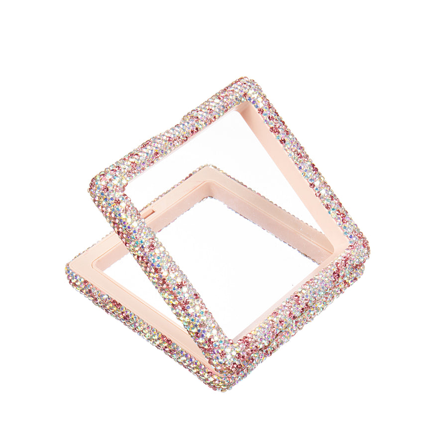 Square Ceramic Rhinestone Jewelry Box CR0130