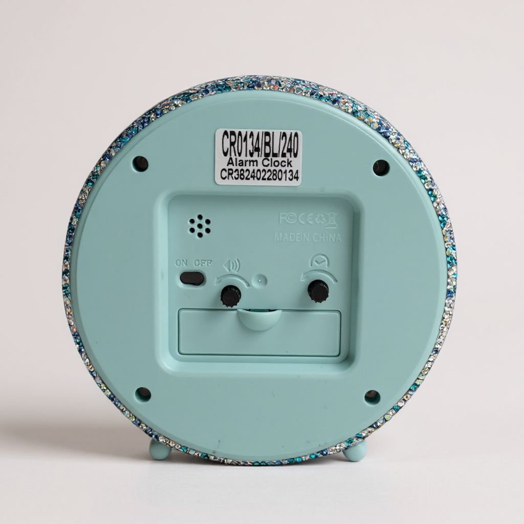 Ceramic Rhinestone Alarm Clock CR0134
