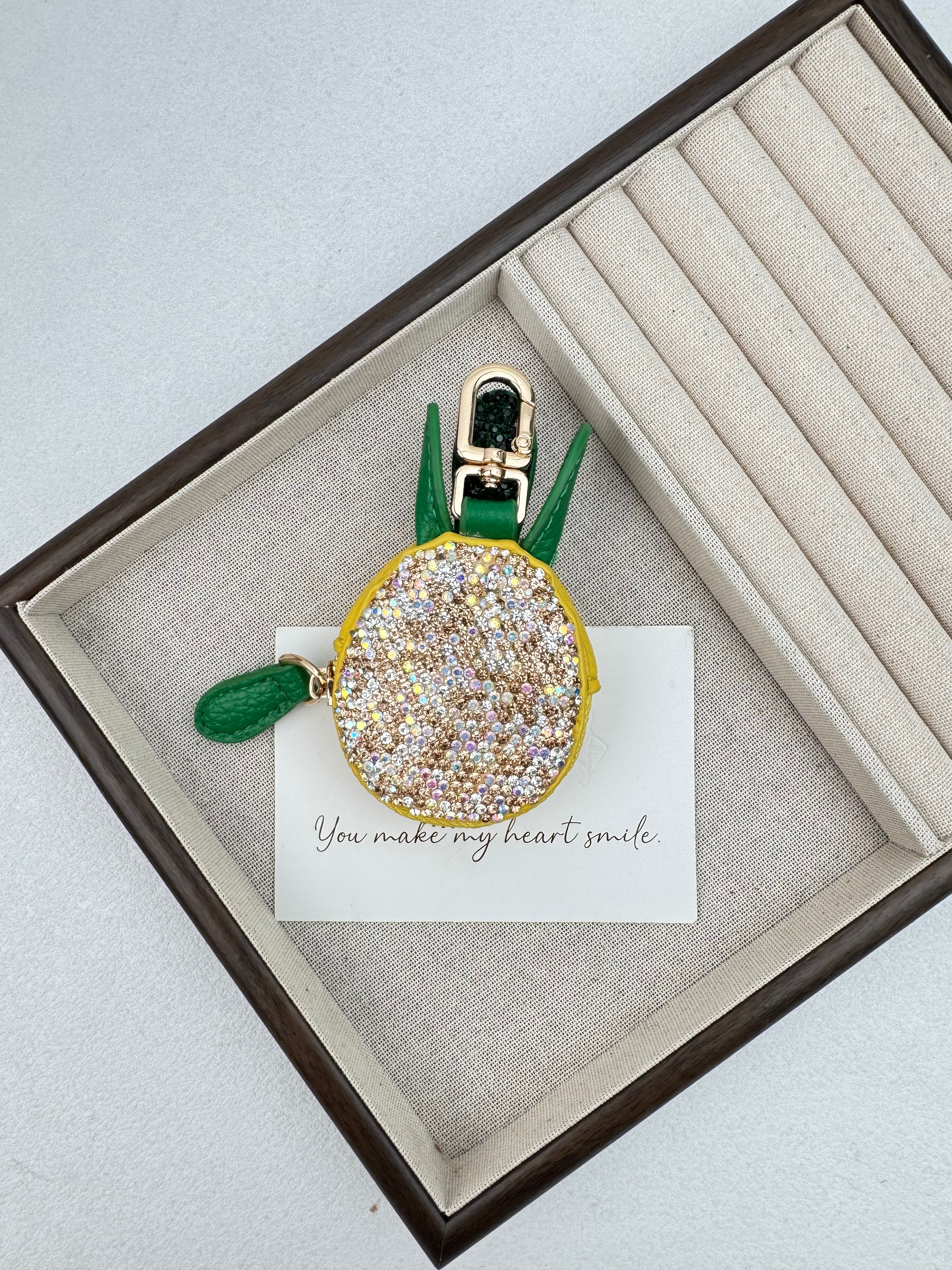 Pineapple Rhinestone Keychain CR0151