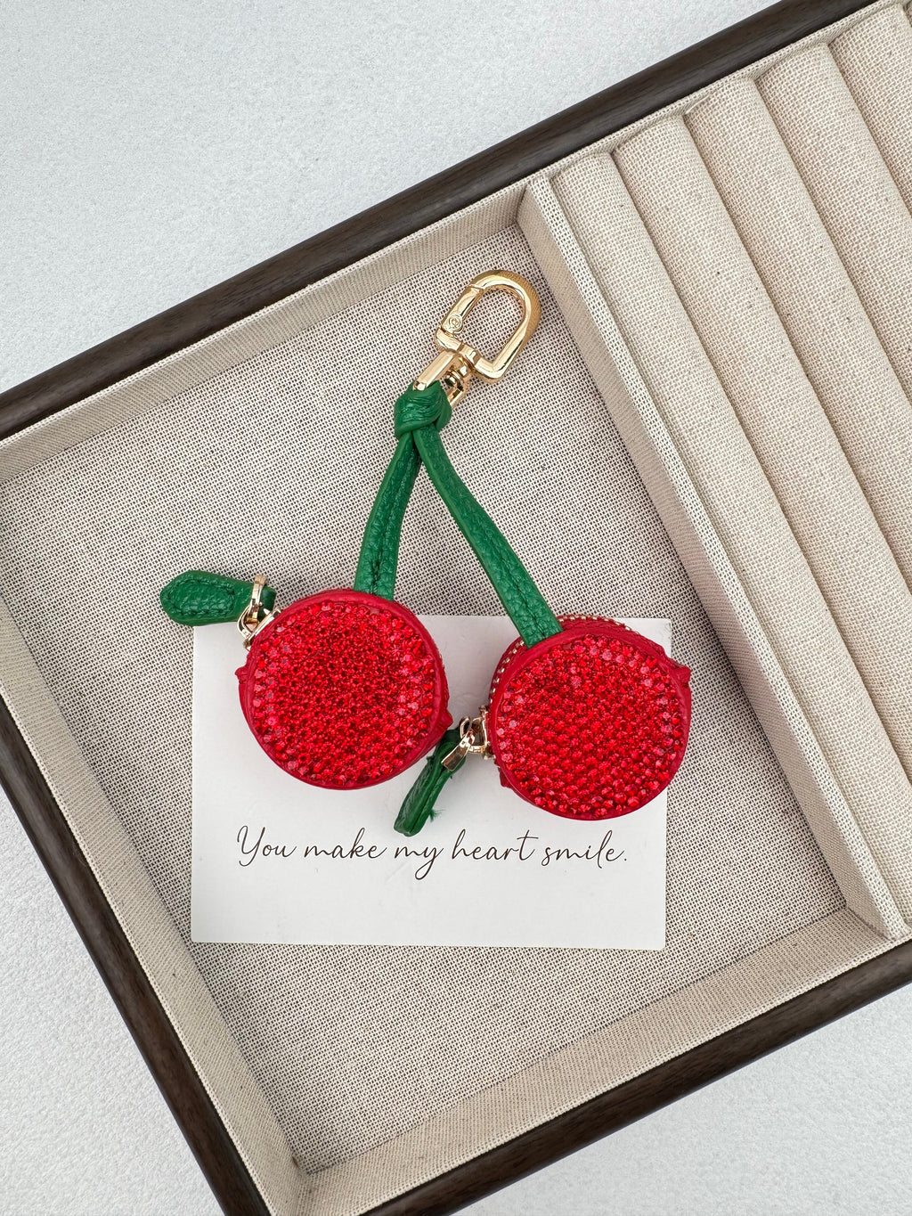 Cherry Rhinestone Keychain CR0155