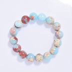 Composed ShouShan Stone Stretch Bracelet B1985-12MM