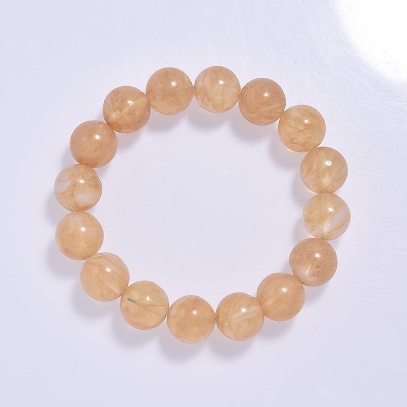 Citrine Quartz  Stone Stretch Bracelet B1981-4MM