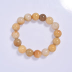 Golden Jade Stone Stretch Bracelet B1993-10MM