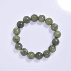 Olive Jade Stone Stretch Bracelet B1874-12MM