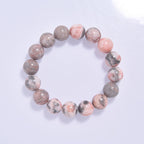 Colored Rhodonite Stone Stretch Bracelet B1979-12MM
