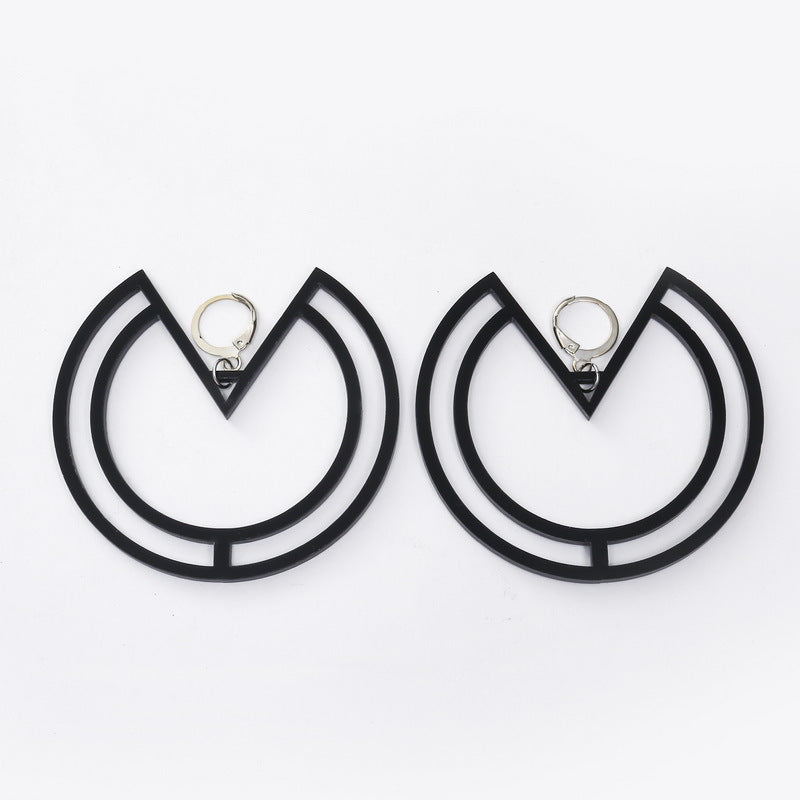 Torus Geometry Acrylic Earrings E4786