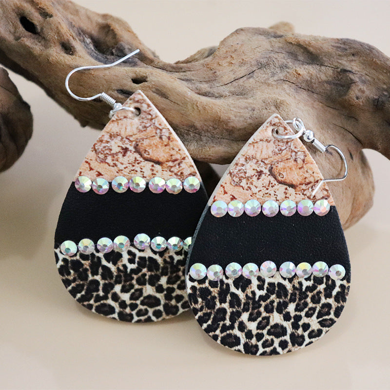 Animal Printed Teardrop Earrings E4824