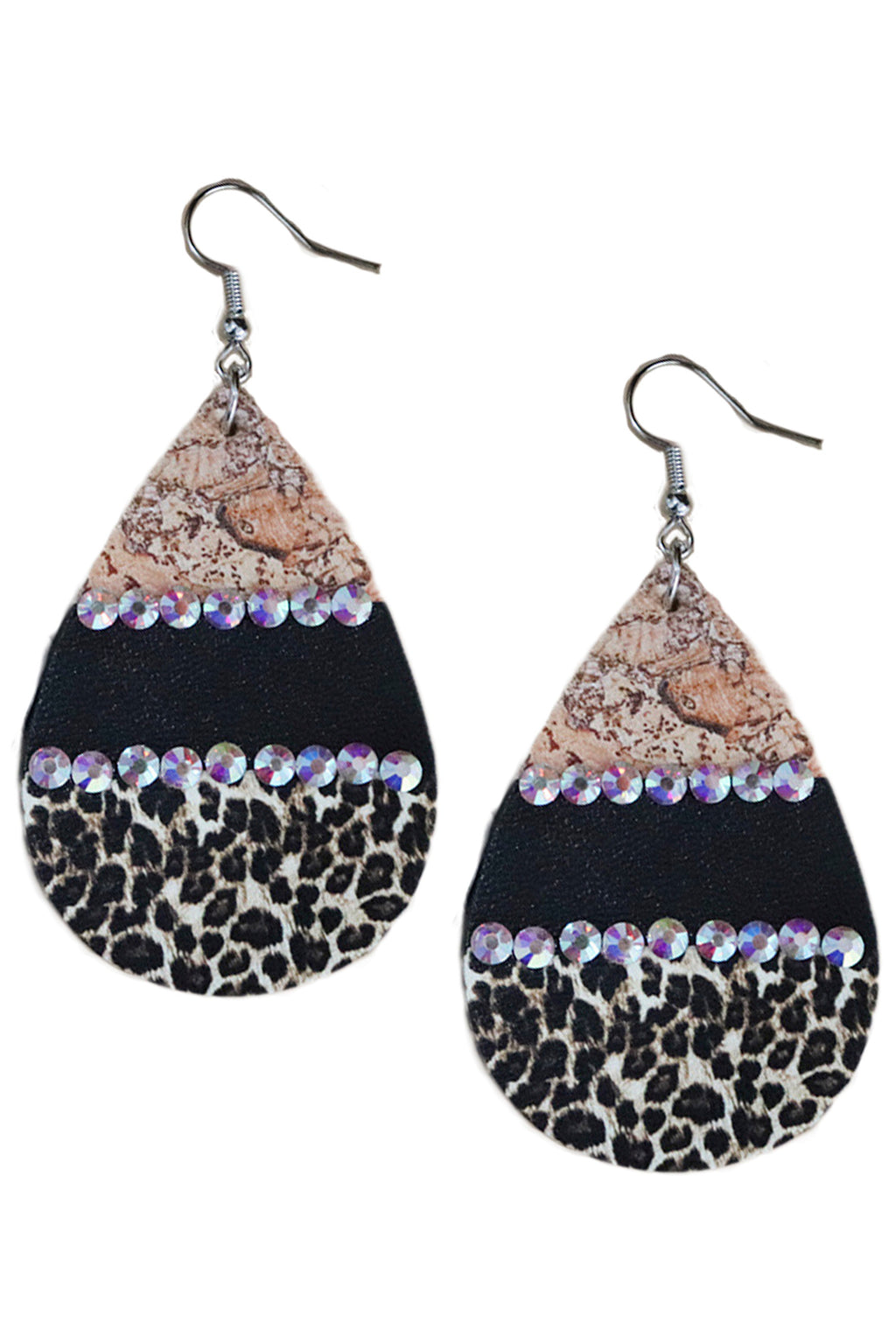 Animal Printed Teardrop Earrings E4824