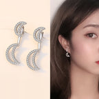 Moon Zircon Earrings E4828
