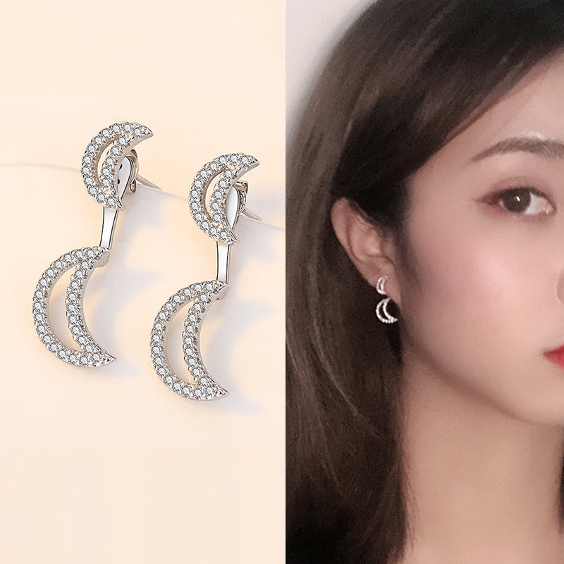 Moon Zircon Earrings E4828